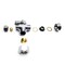 Thrifco Plumbing 5/8 Inch Comp x 1/2 Inch Slip Joint x 3/8 Inch Comp Quarter Turn Brass  Angle Stop Valve 4406489 - alternate 5
